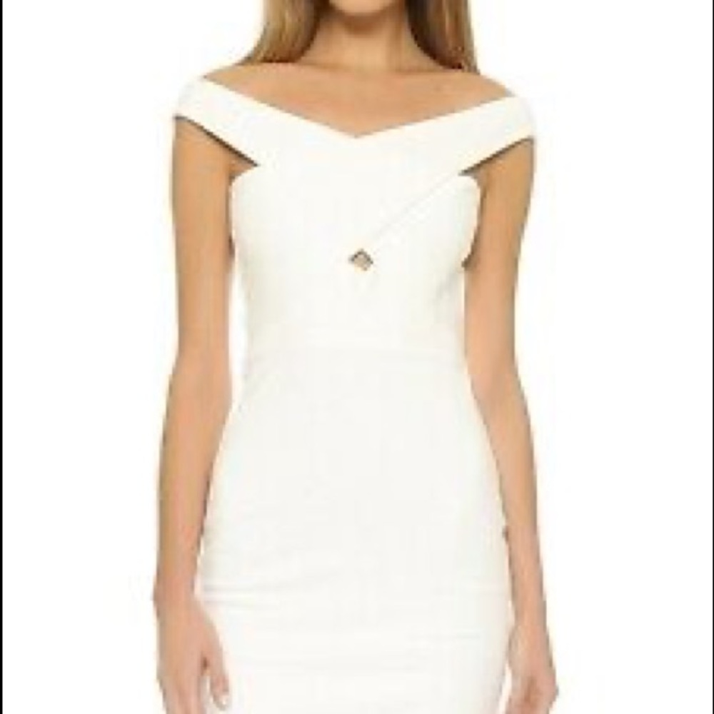 Michelle Mason cross strap bodycon dress NWT